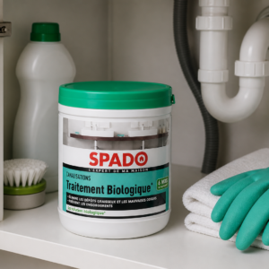 Spado Bio traitement biologique canalisations 500g présentation – entretien naturel Ferra Suisse