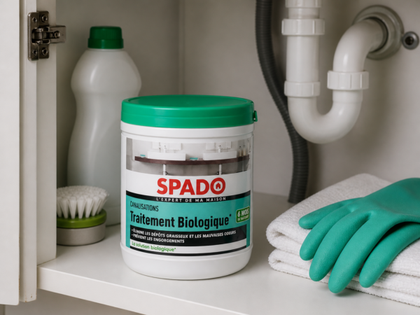 Spado Bio traitement biologique canalisations 500g présentation – entretien naturel Ferra Suisse