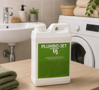 Plumbo-Jet Liquide WC grand format 2L présentation – déboucheur professionnel Ferra Suisse